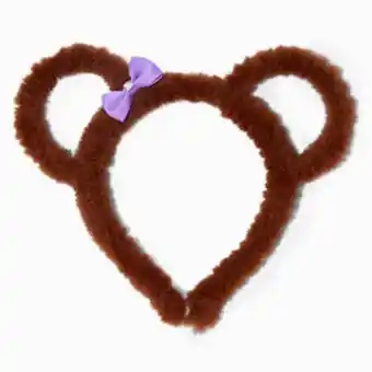 Claire's Claire's club furry bear ear bow headband offer