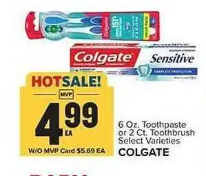 Food Lion Toothpaste or toothbrush colgate offer