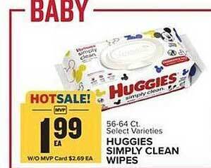 Food Lion Huggies simply clean wipes offer