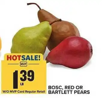 Food Lion Bosc, red or bartlett pears offer