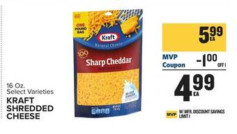 Food Lion Kraft shredded cheese offer