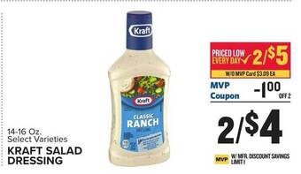 Food Lion Kraft salad dressing offer