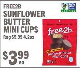 New Seasons Market Free2b sunflower butter mini cups offer