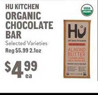 New Seasons Market Hu kitchen organic chocolate bar offer