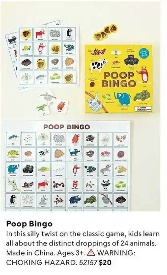 Uncommon Goods Poop bingo offer