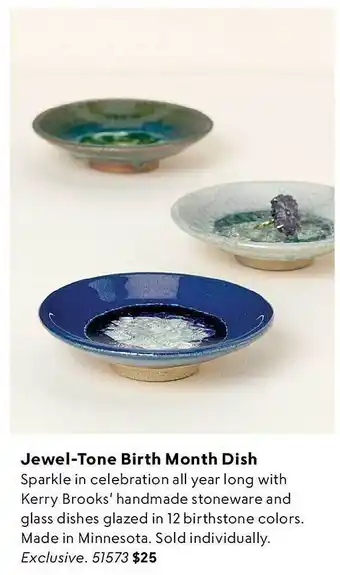 Uncommon Goods Jewel-tone birth month dish offer