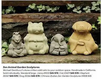 Uncommon Goods Zen animal garden sculptures offer