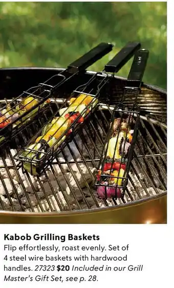 Uncommon Goods Kabob grilling baskets offer