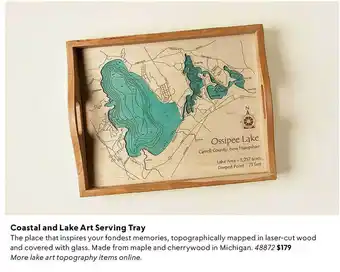 Uncommon Goods Coastal and lake art serving tray offer