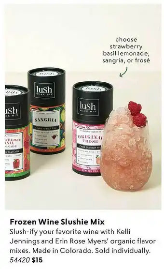 Uncommon Goods Frozen wine slushie mix offer