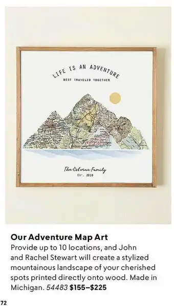Uncommon Goods Our adventure map art offer