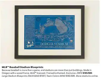 Uncommon Goods Mlb baseball stadium blueprints offer