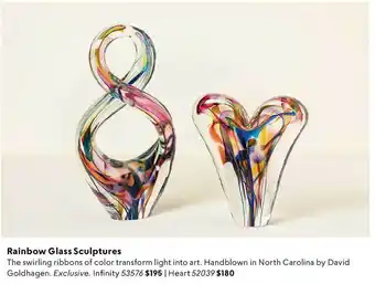 Uncommon Goods Rainbow glass sculptures offer