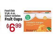 Maceys Food club fruit cups offer