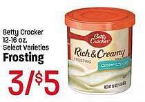 Maceys Betty crocker frosting offer