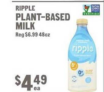 New Seasons Market Ripple plant-based milk offer