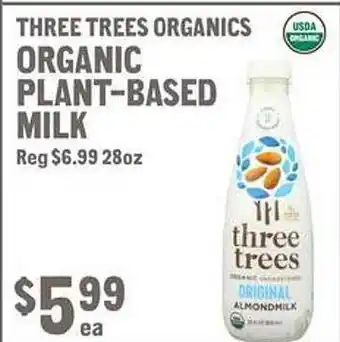 New Seasons Market Three trees organics plant-based milk offer