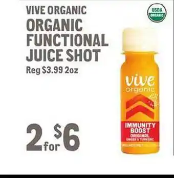 New Seasons Market Vive organic functional juicee shot offer