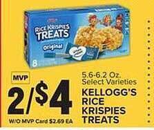 Food Lion Kellogg's rice krispies treats offer