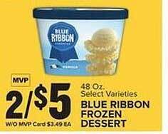 Food Lion Blue ribbon frozen dessert offer