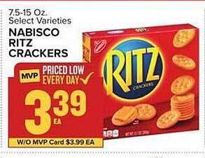 Food Lion Nabisco ritz crackers offer