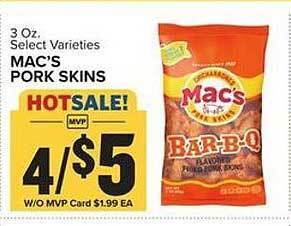 Food Lion Mac's pork skins offer