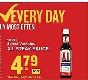 Food Lion A.1. steak sauce offer