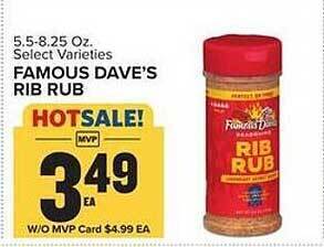 Food Lion Famous dave's rib rub offer