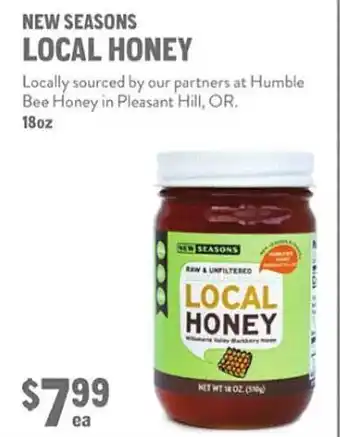 New Seasons Market New seasons local honey offer