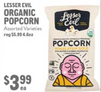 New Seasons Market Lesser evil organic popcorn offer