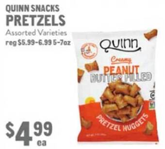 New Seasons Market Quinn snacks pretzels offer