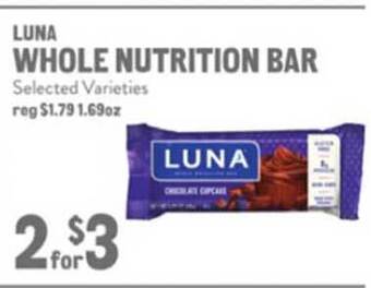 New Seasons Market Luna whole nutrition bar offer