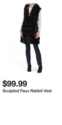 TJ Maxx Sculpted faux rabbit vest offer