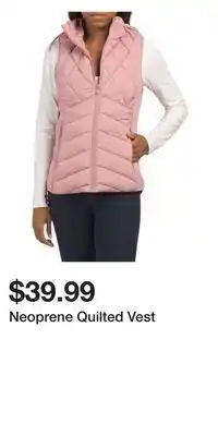 TJ Maxx Neoprene quilted vest offer