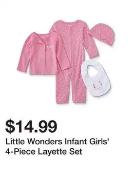 Kmart Little wonders infant girls' 4-piece layette set offer