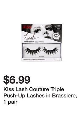 Kmart Kiss lash couture triple push-up lashes in brassiere, 1 pair offer