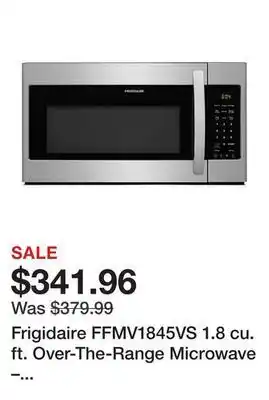Kmart Frigidaire ffmv1845vs 1.8 cu. ft. over-the-range microwave – stainless steel offer