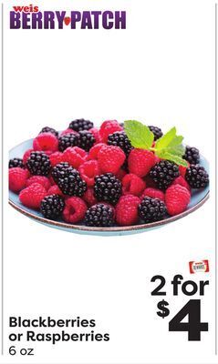 Weis Markets Blackberries or raspberries offer