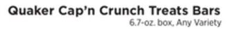 ShopRite Cap'n crunch treats bars offer