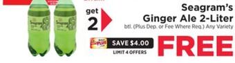 ShopRite Ginger ale 2-liter offer