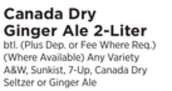 ShopRite Ginger ale 2-liter offer