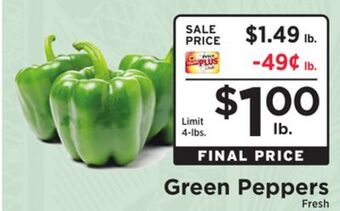 ShopRite Green peppers offer