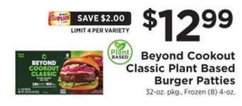 ShopRite Cookout classic plant based burger patties offer