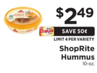 ShopRite Hummus offer
