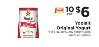 ShopRite Original yogurt offer