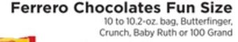 ShopRite Chocolates fun size offer