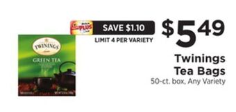 ShopRite Tea bags offer