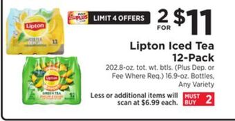 ShopRite Iced tea 12-pack offer