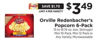 ShopRite Redenbacher's popcorn 6-pack offer