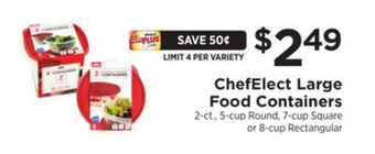 ShopRite Large food containers offer